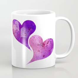 Purple and Pink hearts Coffee Mug