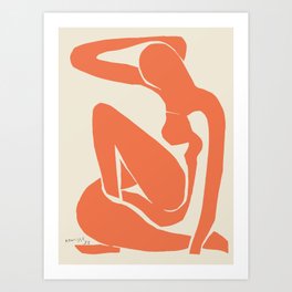 Orange Nude By Henri Matisse HD High Resolution Version Art Print