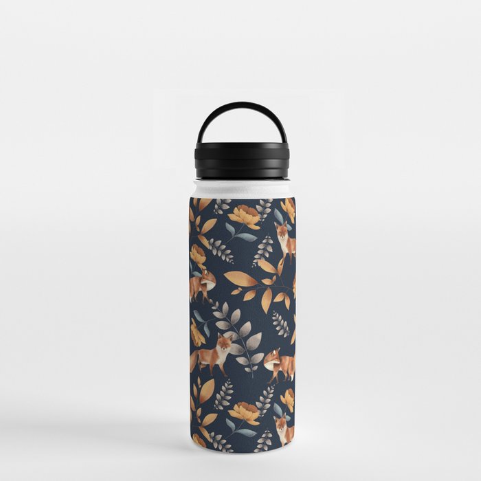 Wild Animal Fox Pattern Water Bottle