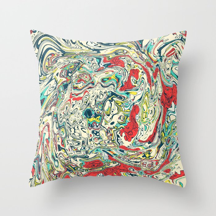Abstract Marble Painting Throw Pillow