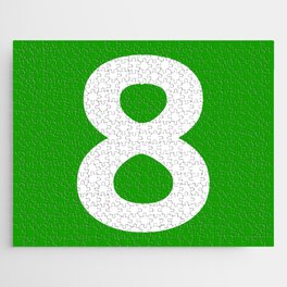 Number 8 (White & Green) Jigsaw Puzzle