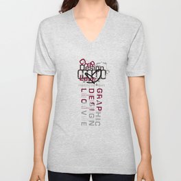 Graphic Design Love V Neck T Shirt
