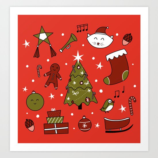Merry Christmas Art Print