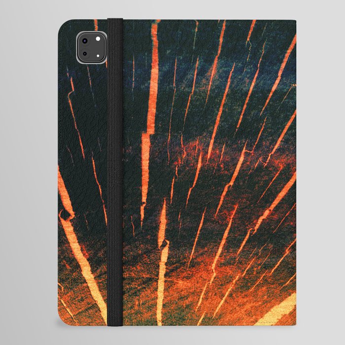 black and orange timber heartwood iPad Folio Case