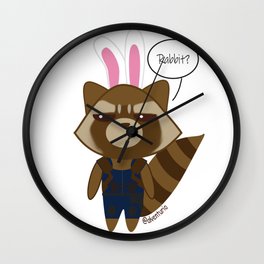 Rocket Raccoon Rabbit Wall Clock