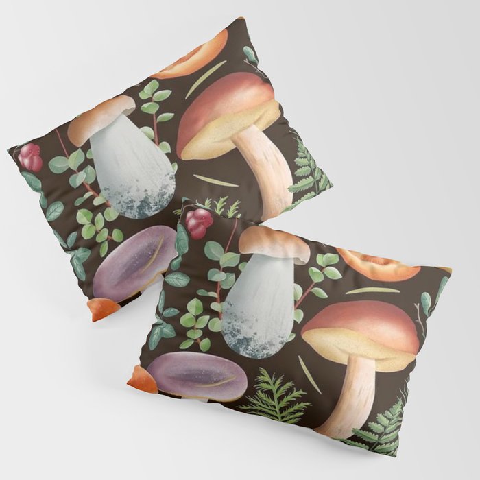 mushroom pattern / wild life pattern / lovers mushroom Pillow Sham