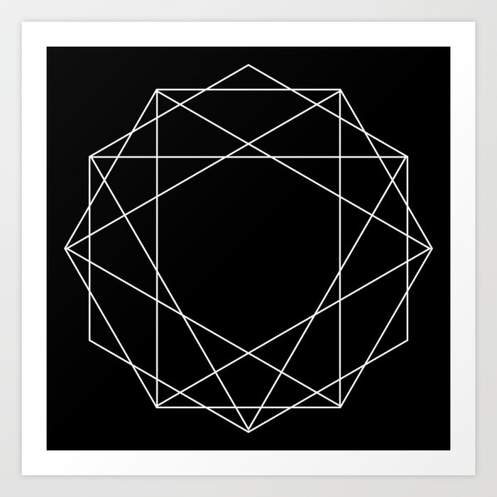 Poly Constellation Outline Art Print