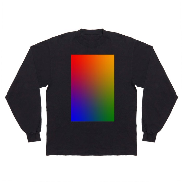 17 Rainbow Gradient Colour Palette 220506 Aura Ombre Valourine Digital Minimalist Art Long Sleeve T Shirt