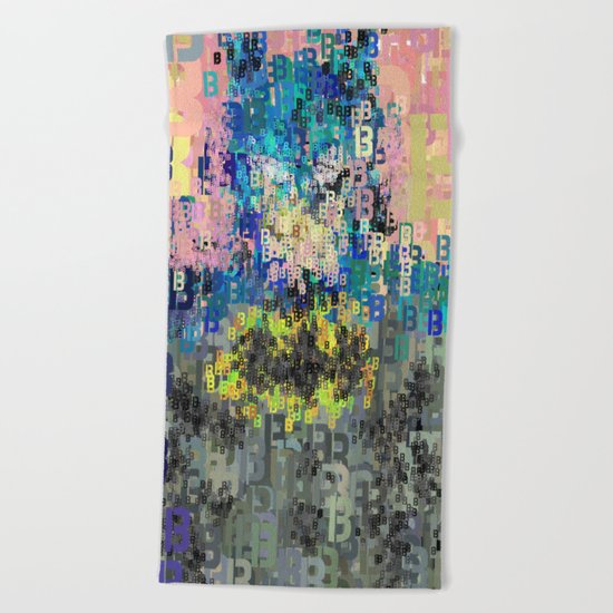 Bat Type Man - Abstract Pop Art Comic Beach Towel
