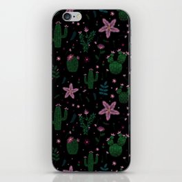 Embroidered Cacti & Flowers iPhone Skin