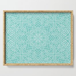 Turquoise Mandala Serving Tray