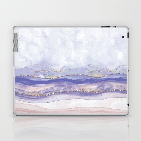 Veri Peri Minimalist Landscape Light Background Version Laptop & iPad Skin