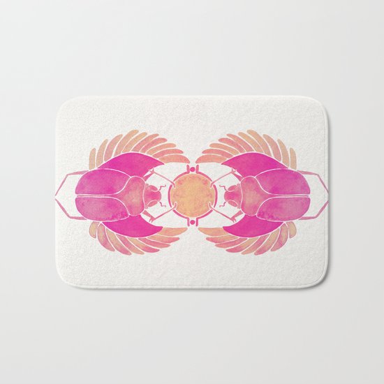 Egyptian Scarab – Pink Ombré Bath Mat