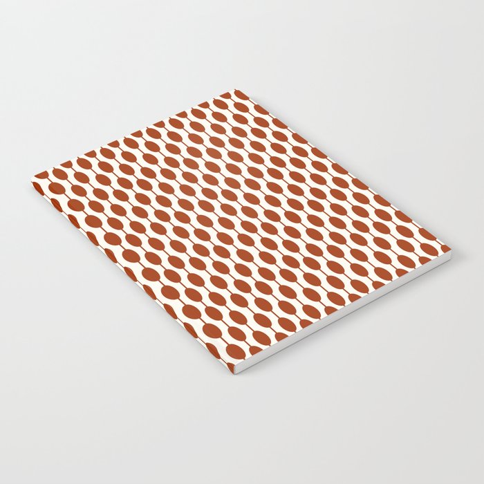 Orange retro shapes mid century modern Notebook