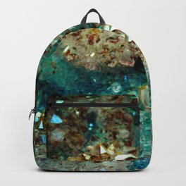 SPARKLING GOLD AND TURQUOISE CRYSTAL Backpack