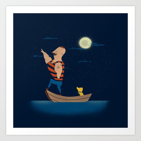 Forever Forward (Night) Art Print