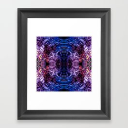 Stained Glass (Blue & Purple) Framed Art Print