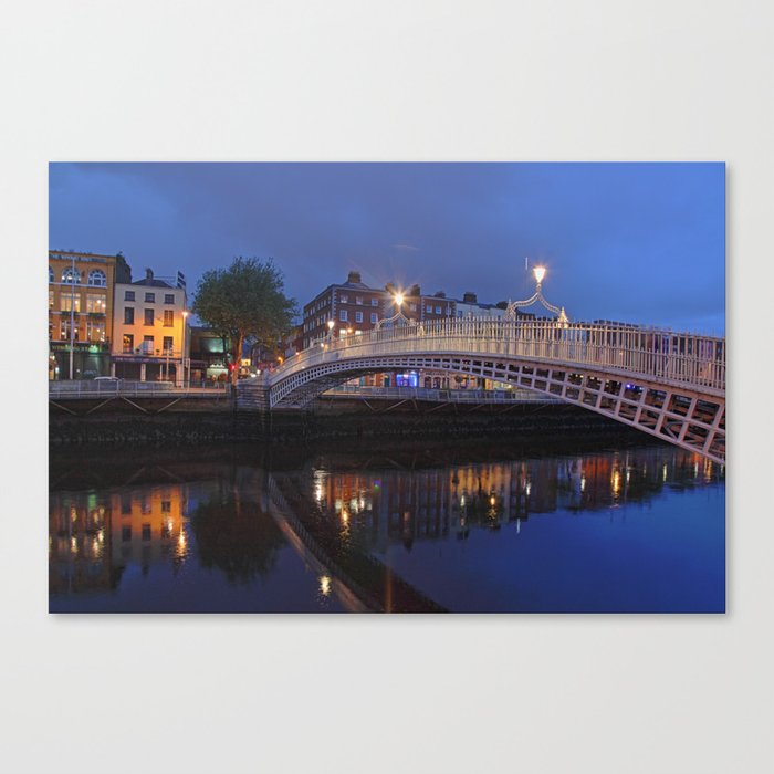 Ha Penny Bridge Dublin Ireland Canvas Print By Richmiyara Society6