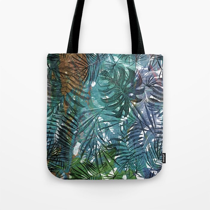Aloha - Tropical Palm Leaves and Monstera Leaf Garden Tote Bag