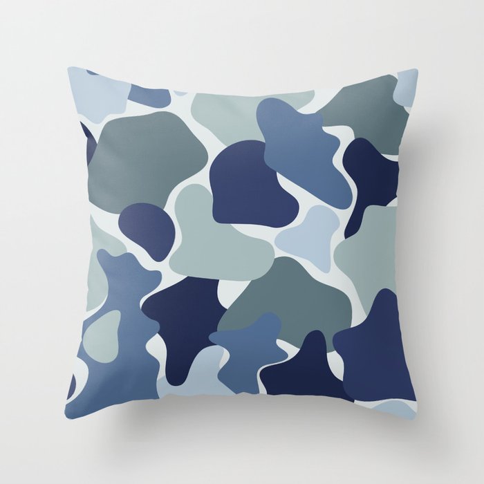 Abstract camouflage pattern Throw Pillow