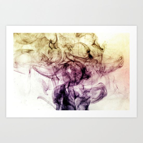 Beautiful Purple Brown Smoky Dust Art Print