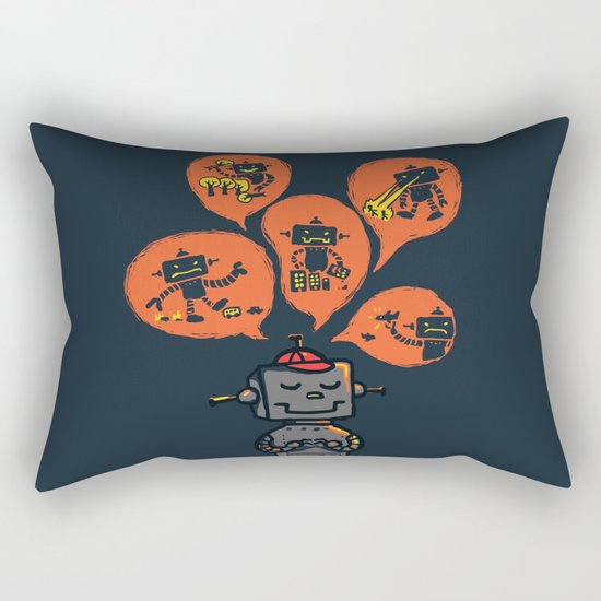 When I grow up - an evil robot dream Rectangular Pillow