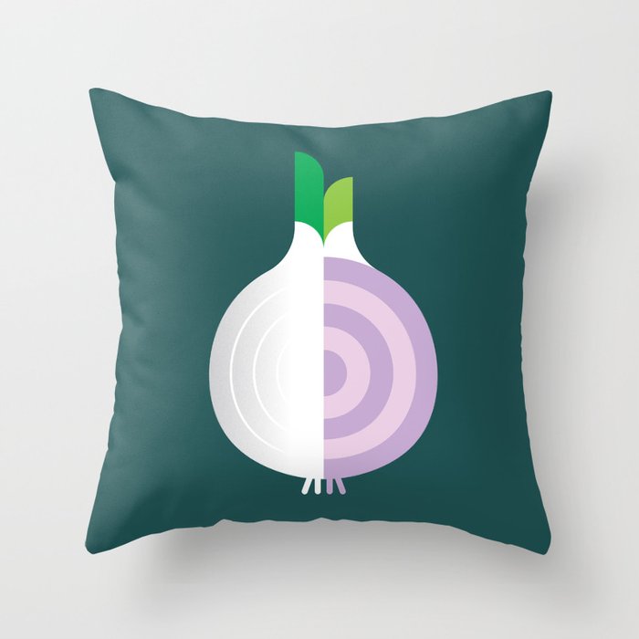 Vegetable: Onion Throw Pillow