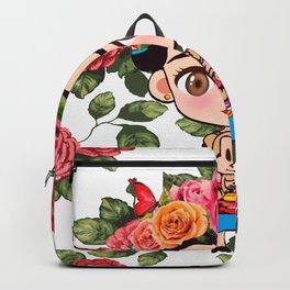 Frida cartoon roses Backpack