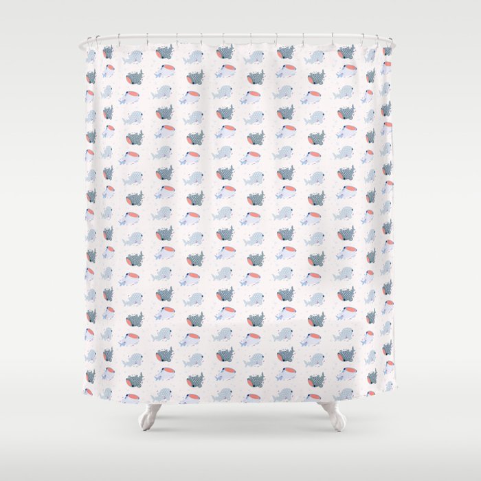 Whale Shark Buddies Shower Curtain