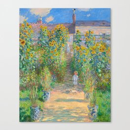Claude Monet, The Artist's Garden at Vétheuil, 1881 Painting Canvas Print
