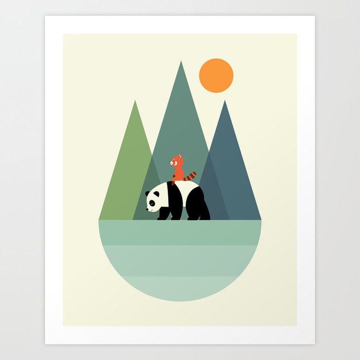 Panda Journey Art Print