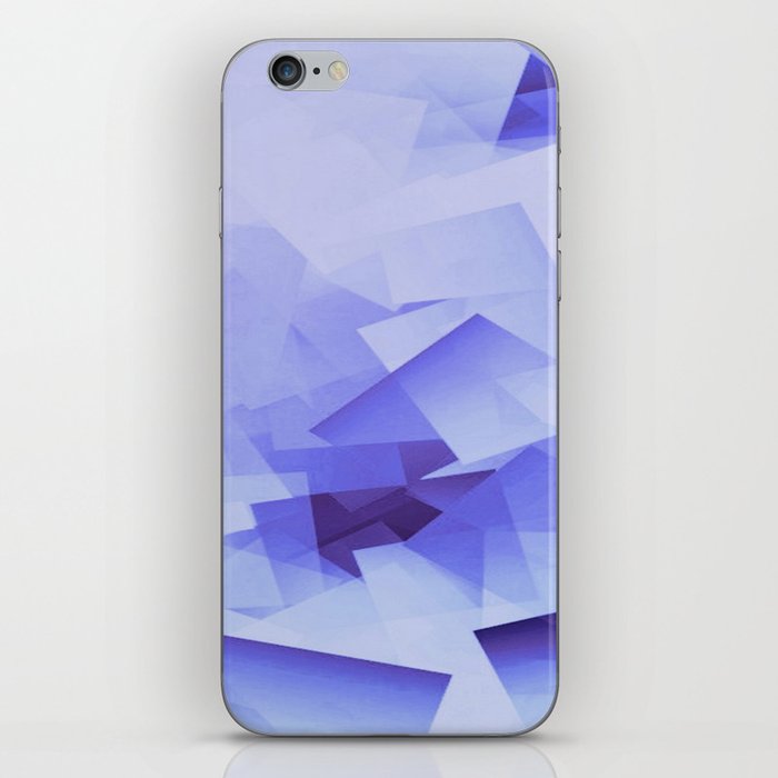 Geometric Stacks Navy Blues iPhone Skin