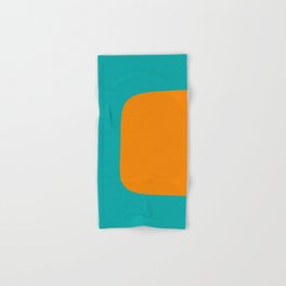 Clarity - Orange and Turquoise Minimalist Hand & Bath Towel