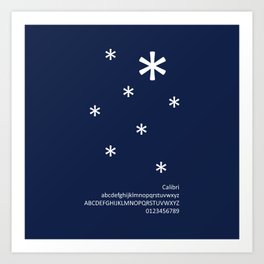 SNOW - FontLove - CHRISTMAS EDITION Art Print