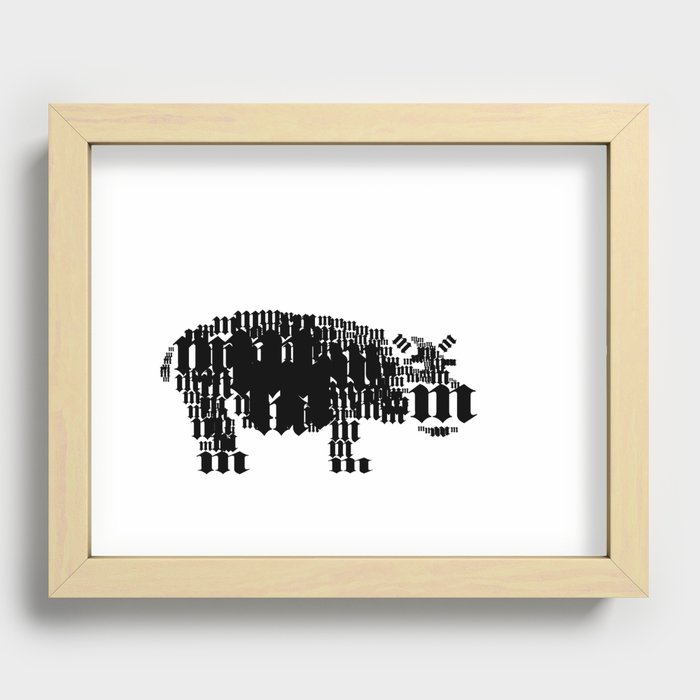 Hippo Typeart Recessed Framed Print