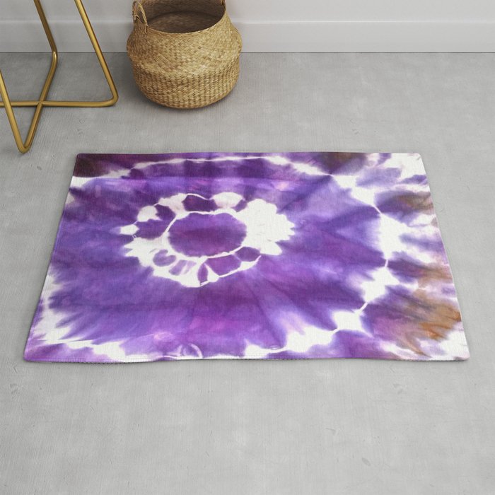 Purple blue tie dye Rug