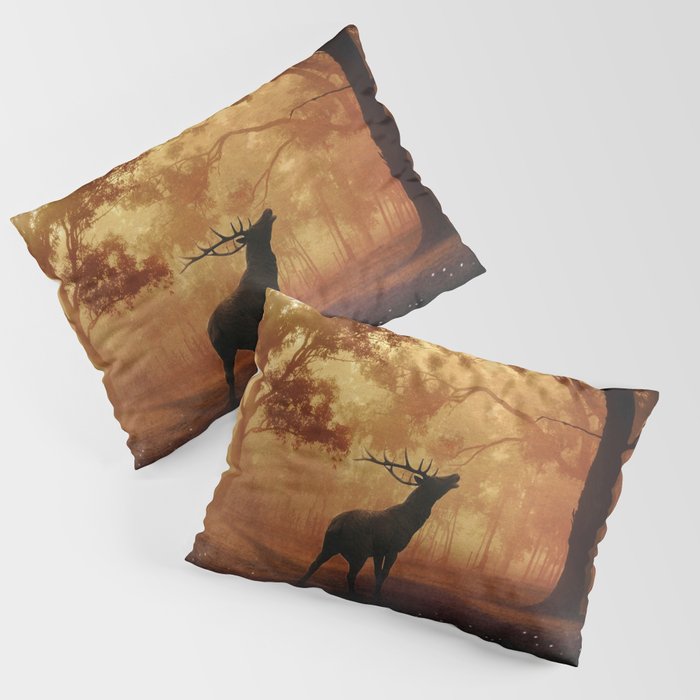 Elk in a Forest Pillow Sham