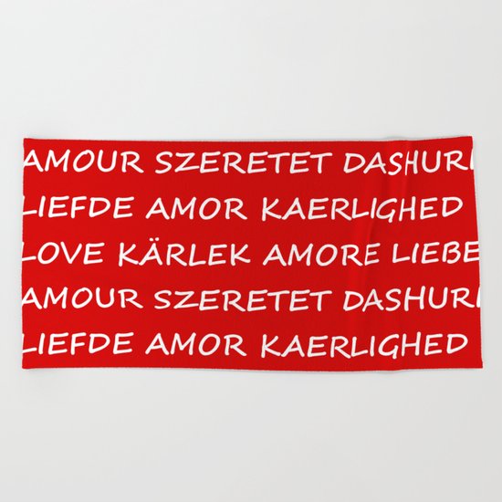 Love International Beach Towel