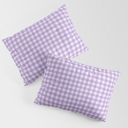 Gingham Plaid Pattern - Lilac Purple Pillow Sham