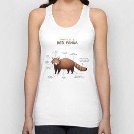 Anatomy of a Red Panda Unisex Tank Top