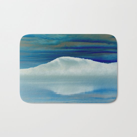 Ice in the Morning on Lake George Bath Mat