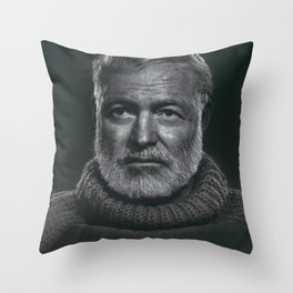 Earnest Ernest Hemingway Throw Pillow