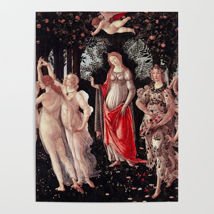 Spring Primavera Sandro Botticelli Renaissance Poster