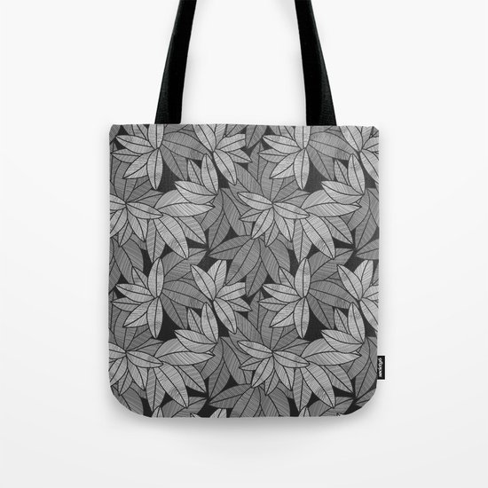 Black & White Leaves By Everett Co Tote Bag