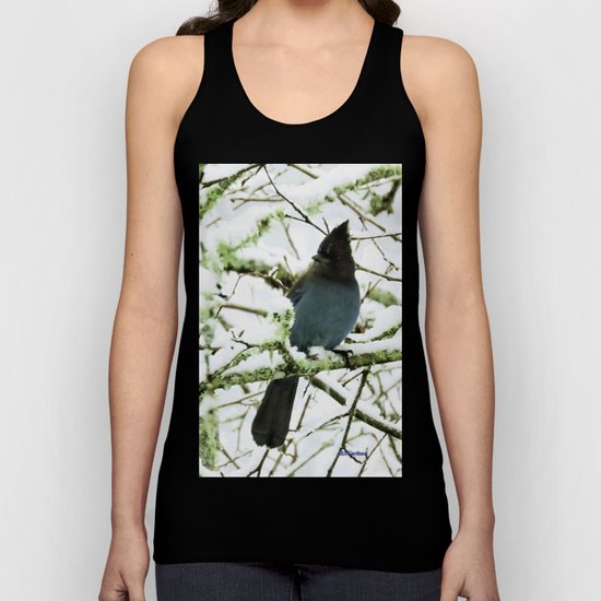 Steller's Jay in the Snow Unisex Tank Top