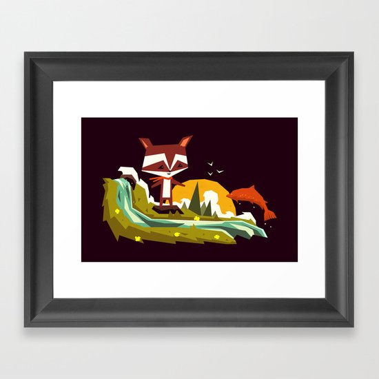 Welcome home mister Salmon! Framed Art Print