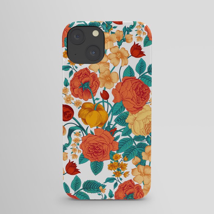 Vintage flower garden iPhone Case