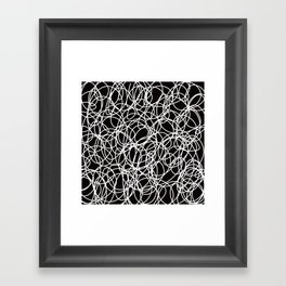 Abstract #4 Black and White Framed Art Print