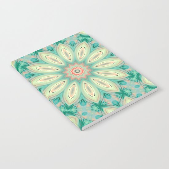 Daisy. Ornament bright turquoise . Notebook
