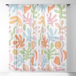 Matisse cut-outs - Spring Poster Sheer Curtain